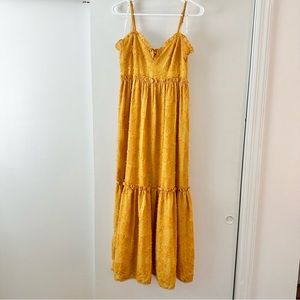 Lulus Yellow Floral Maxi Dress